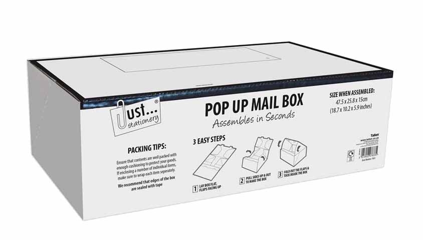 POSTAL BOX,Pop Up 475x258x150mm (Worldwide) [Splittable]