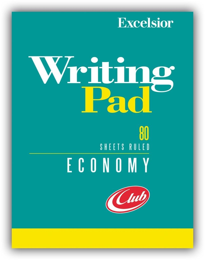 WRITING PADS,No.2 Ruled White Economy 80 leaves Club [Packs Only]