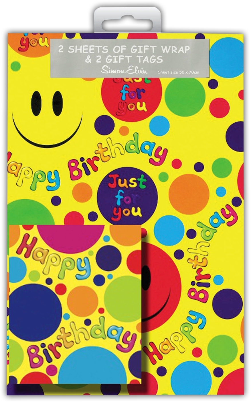 GIFT WRAP PACKETS,Smiley H/pk [Packs Only]
