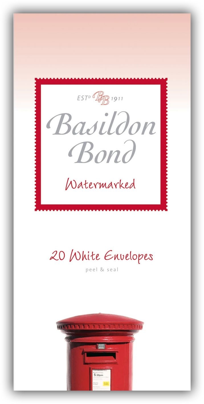 BASILDON BOND,Envelopes No.3 White 20`s (Mediium) [Packs Only]