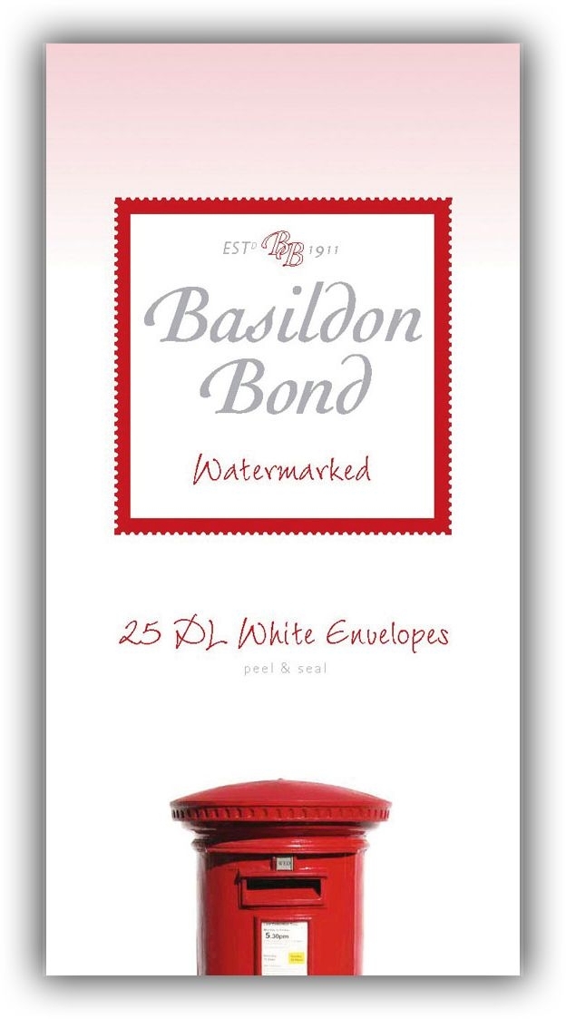 BASILDON BOND,Envelopes DL White 25`s [Packs Only]