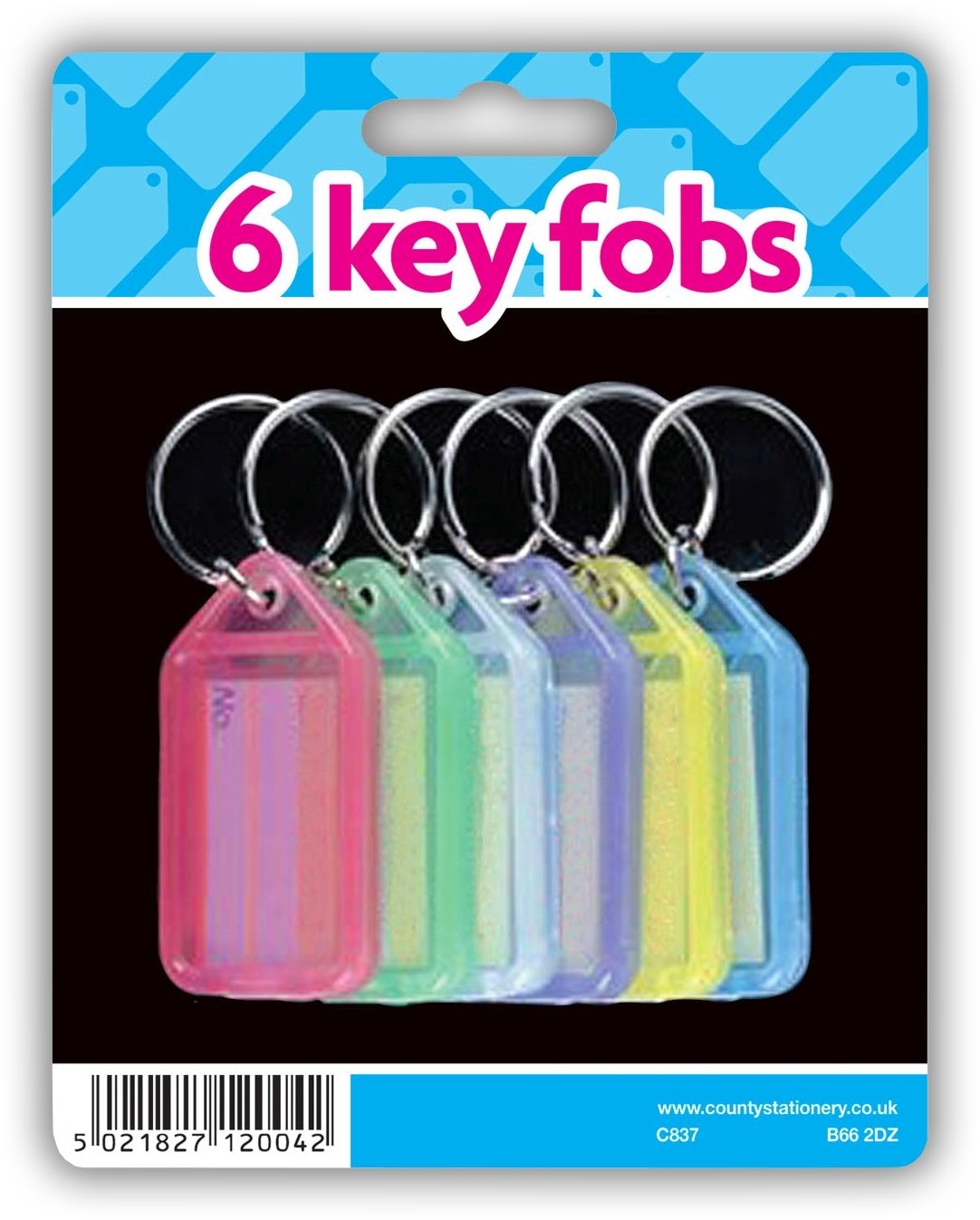 KEYRING,Identity Fobs 6`s I/cd C837 [Splittable]