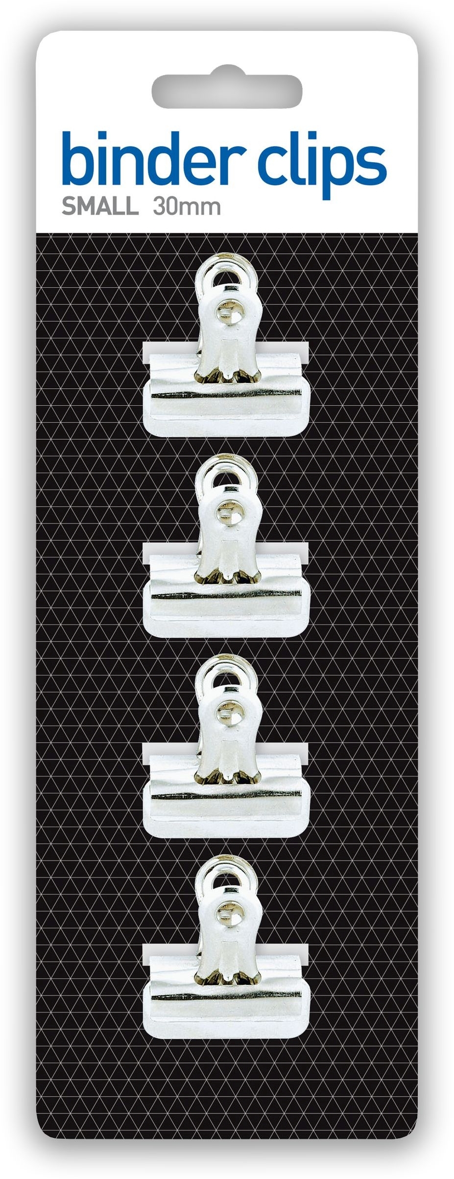 BINDER CLIPS,4`s 30mm I/cd (Bulldog Type) [Splittable]