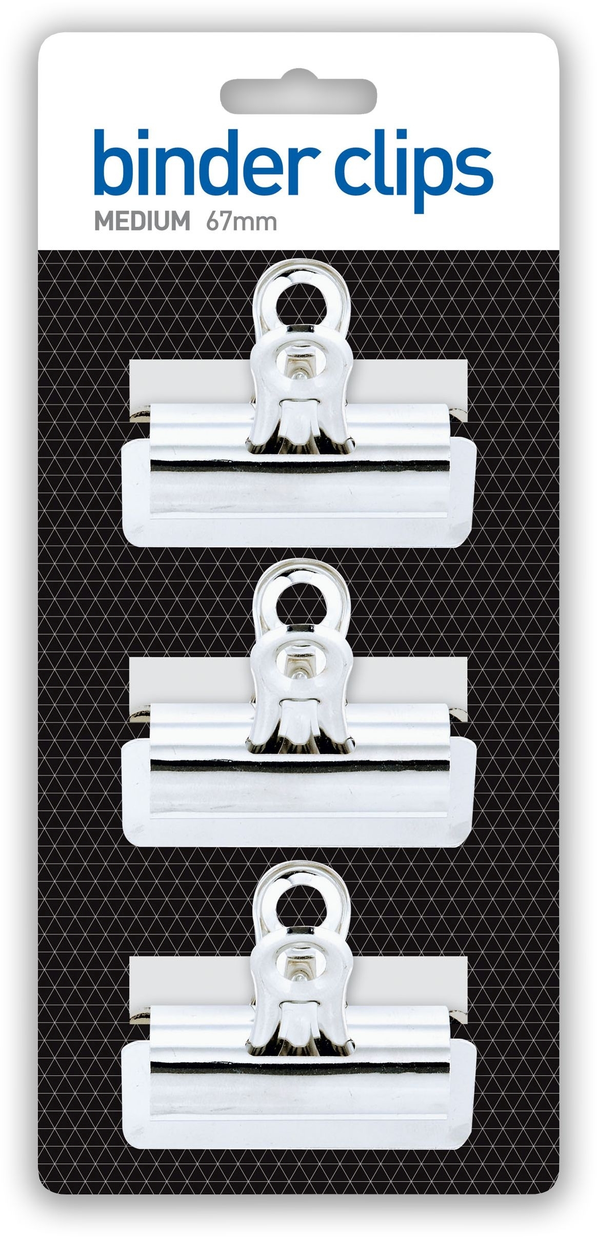 BINDER CLIPS,3`s 67mm I/cd (Bulldog type) C712 [Splittable]