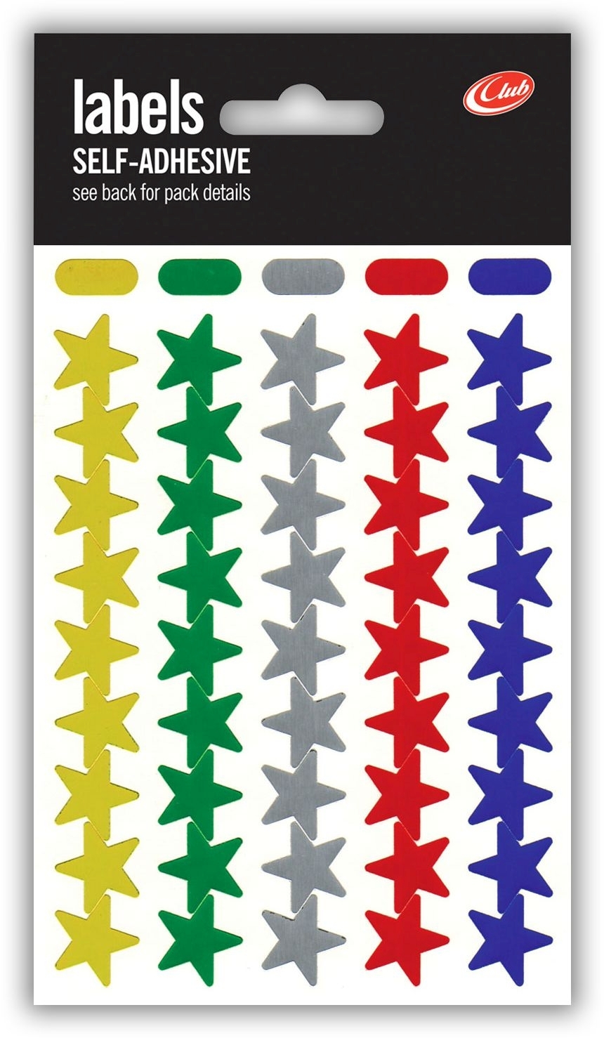 STARS,S/Adh Metallic Asst. Cols H/pk [Packs Only]