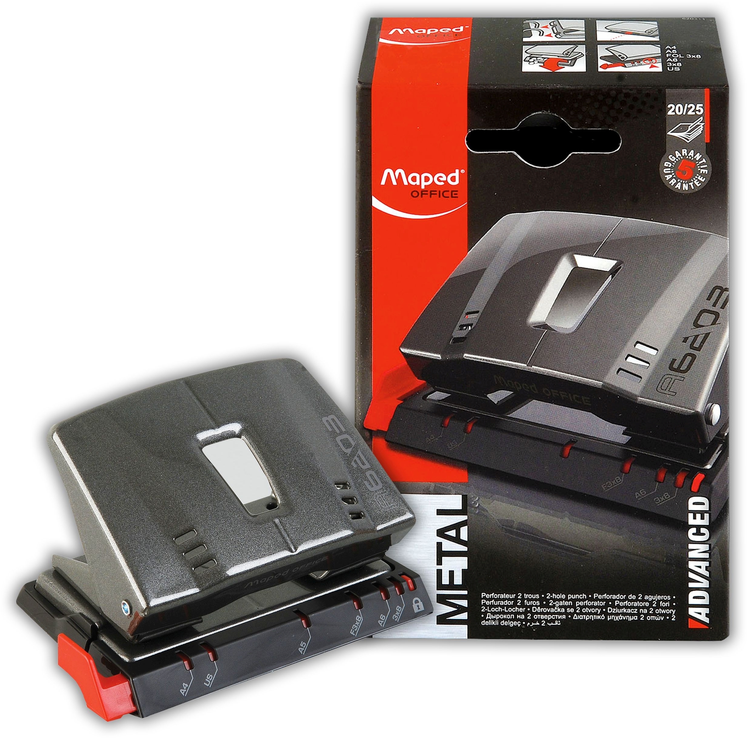 PUNCH,2 Hole Metal 20/25 Sheet Maped Advanced I/bxd(Was 9.99)