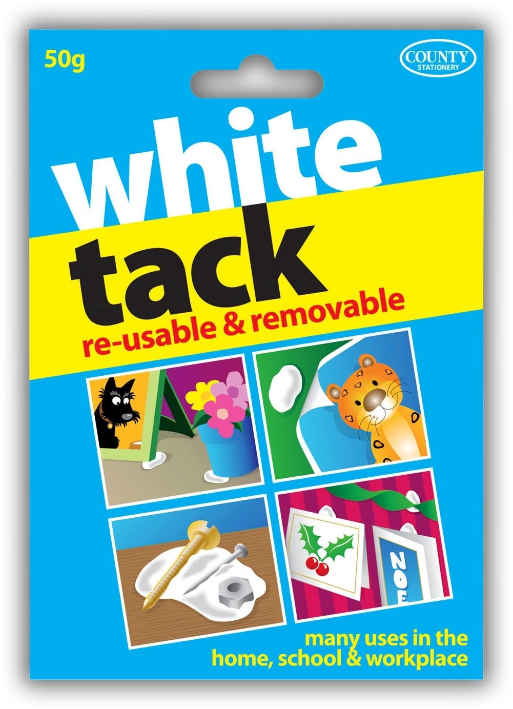 WHITE TACK,50gm Hang Pack (County) [Packs Only]