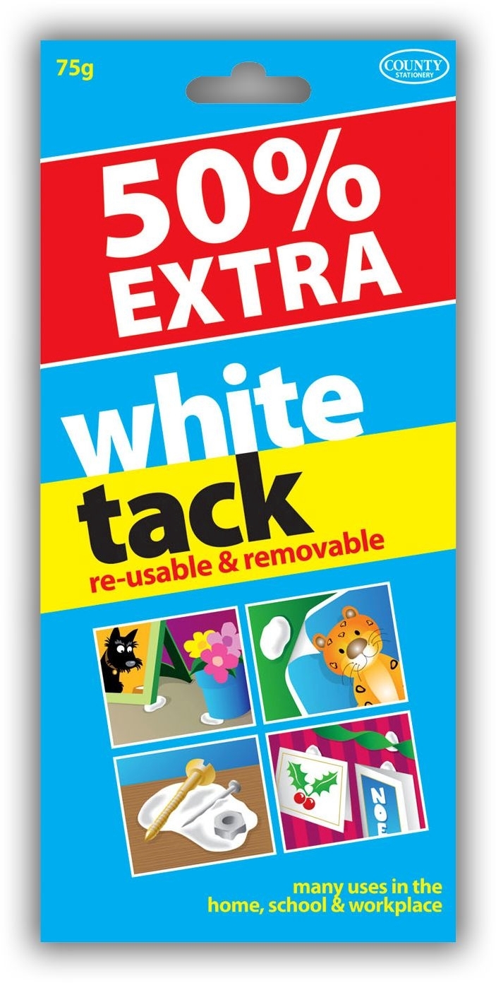 WHITE TACK,75gm Hang Pack (County) [Packs Only]