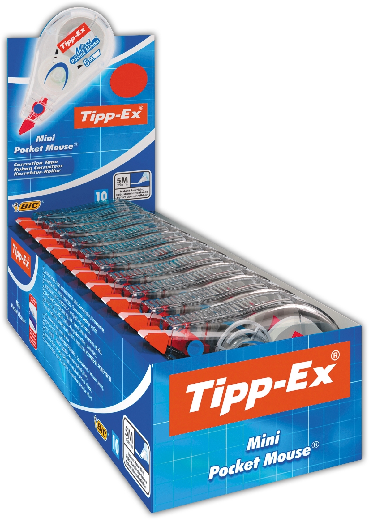 TIPPEX CORRECTION TAPE,Mini Pocket Mouse CDU [Packs Only]