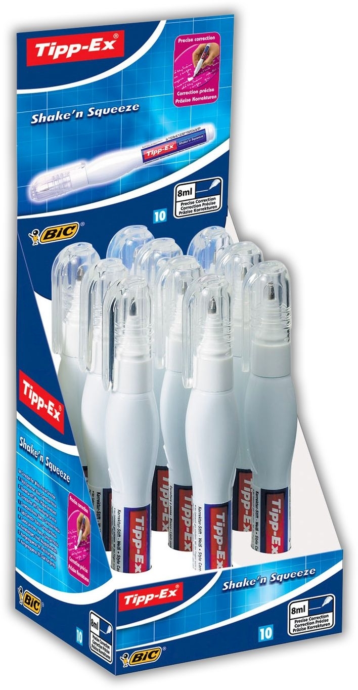 TIPPEX PEN,Shake`n Squeeze 8ml CDU [Packs Only]