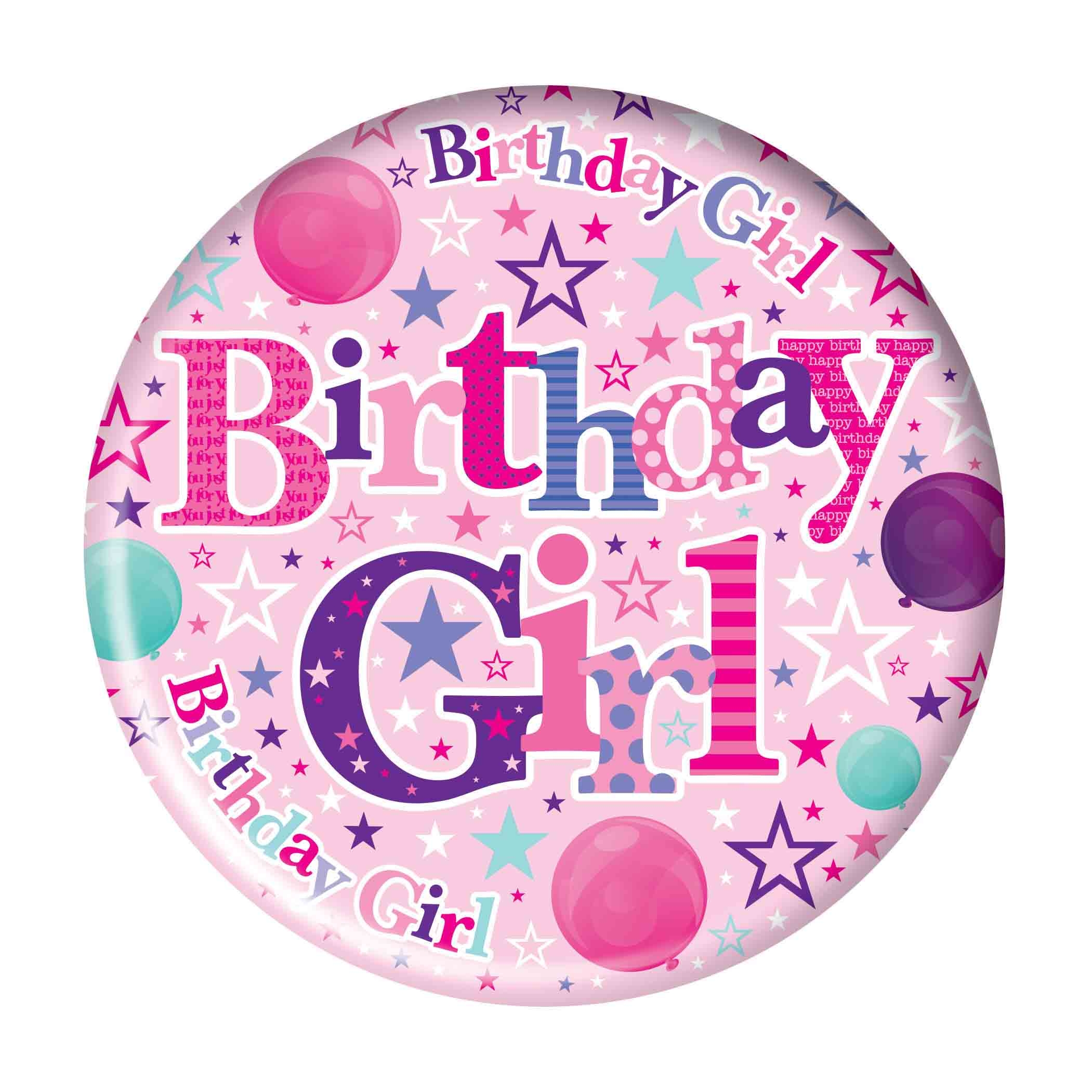 MEGA BADGE,Birthday Girl [Packs Only]