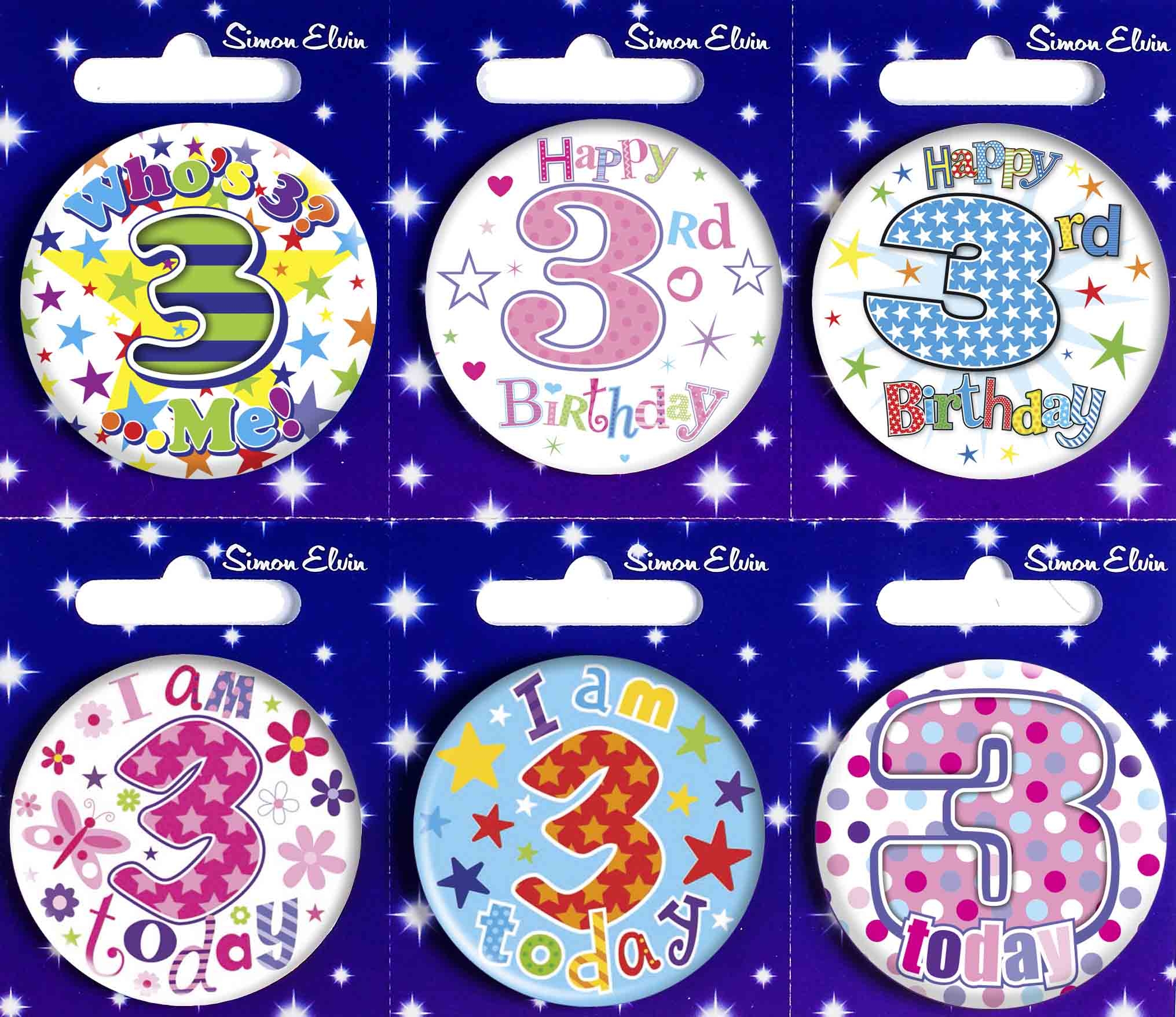 BADGE,AGE 3 Small 54mm [Packs Only]