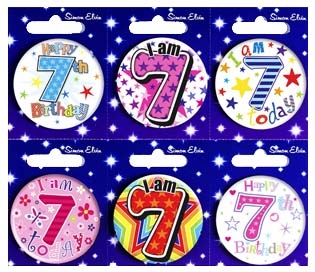 BADGE,AGE 7 Small 54mm [Packs Only]