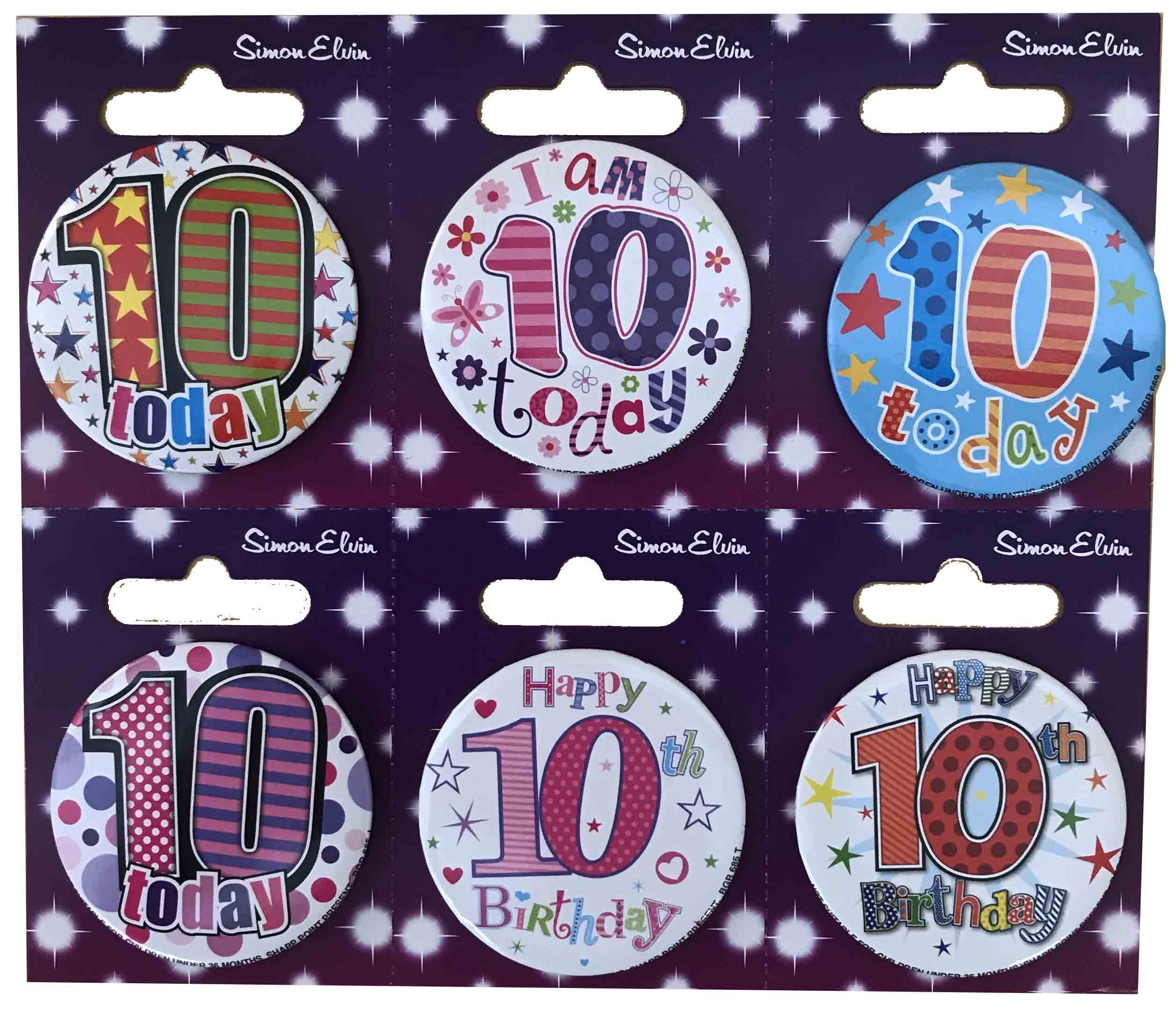 BADGE,AGE 10 Small 54mm [Packs Only]