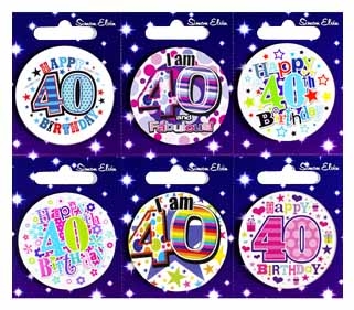 BADGE,AGE 40 Small 54mm [Packs Only]