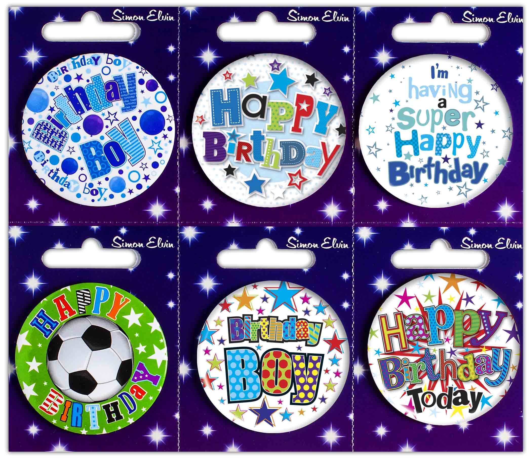 BADGE,Birthday Boy, Small 54mm [Packs Only]