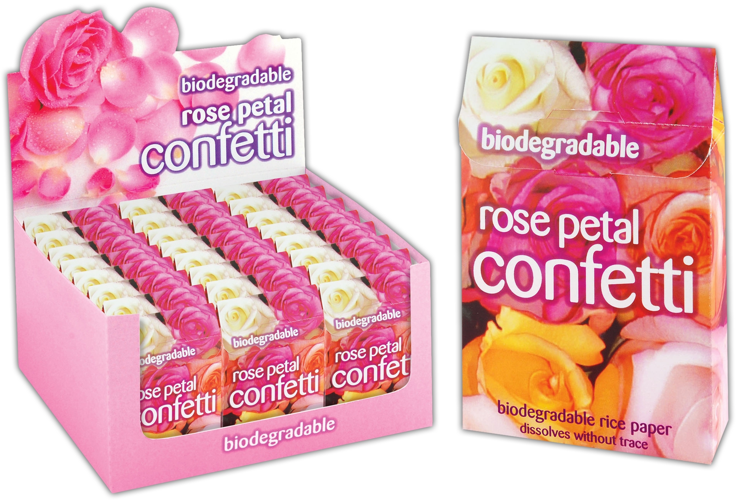 CONFETTI,Biodegradable Rose Petal [Packs Only]