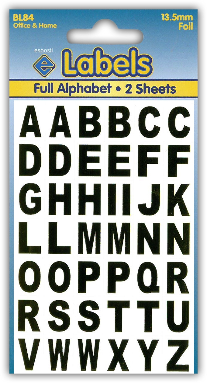 LABELS,Gold Foil Letters 13.5mm [Packs Only]