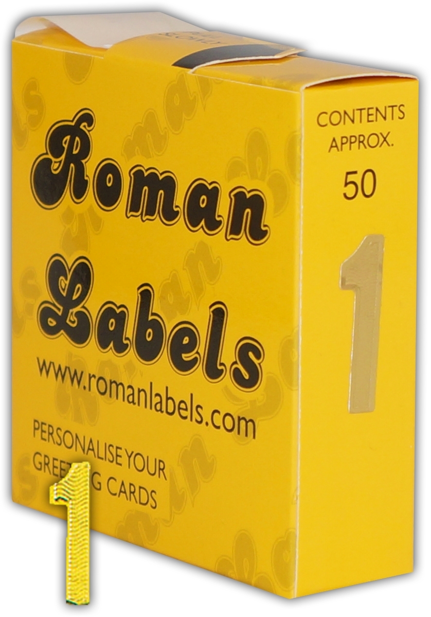 CARD NUMERALS,Gold No.1 [Packs Only]