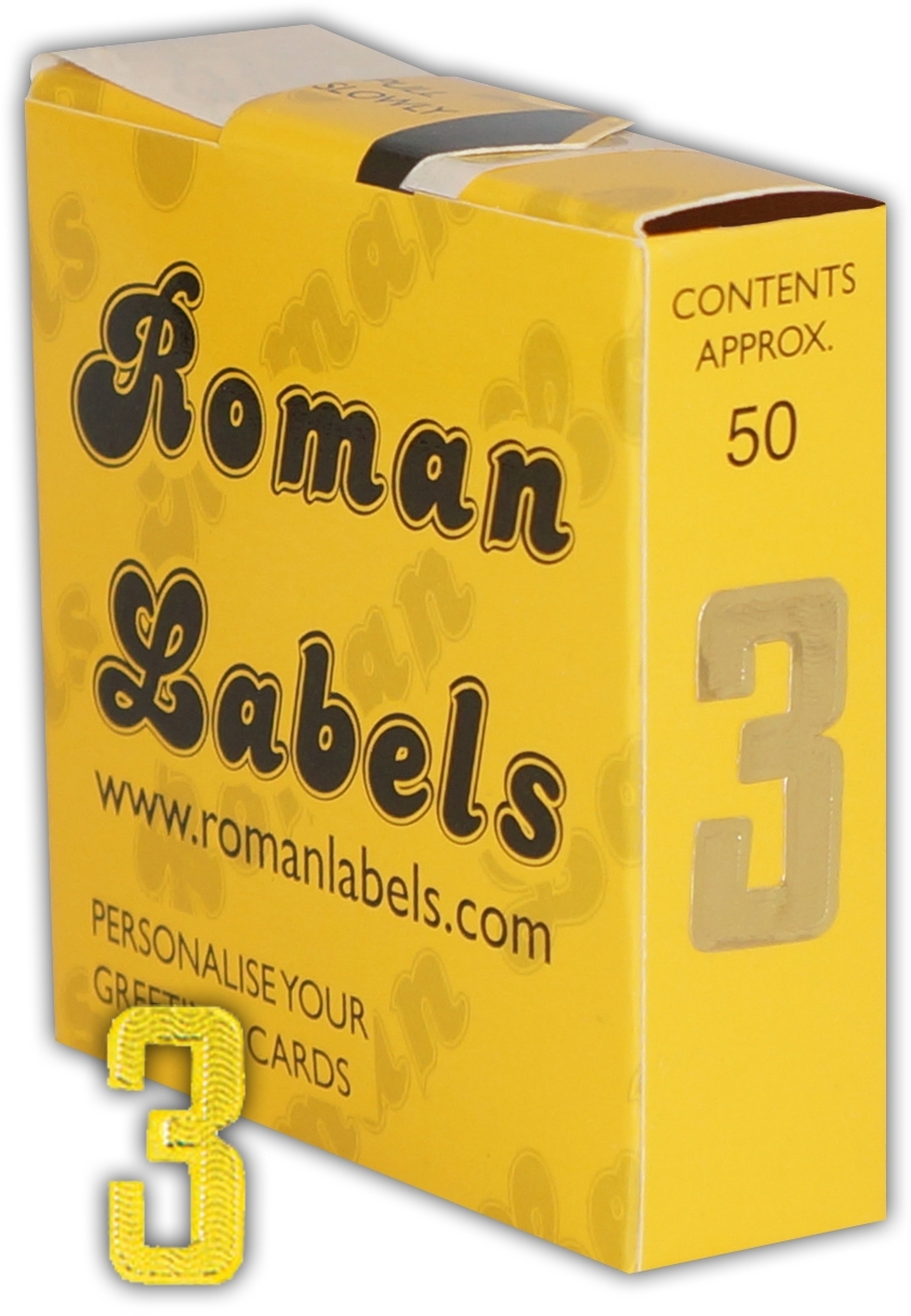 CARD NUMERALS,Gold No.3 [Packs Only]