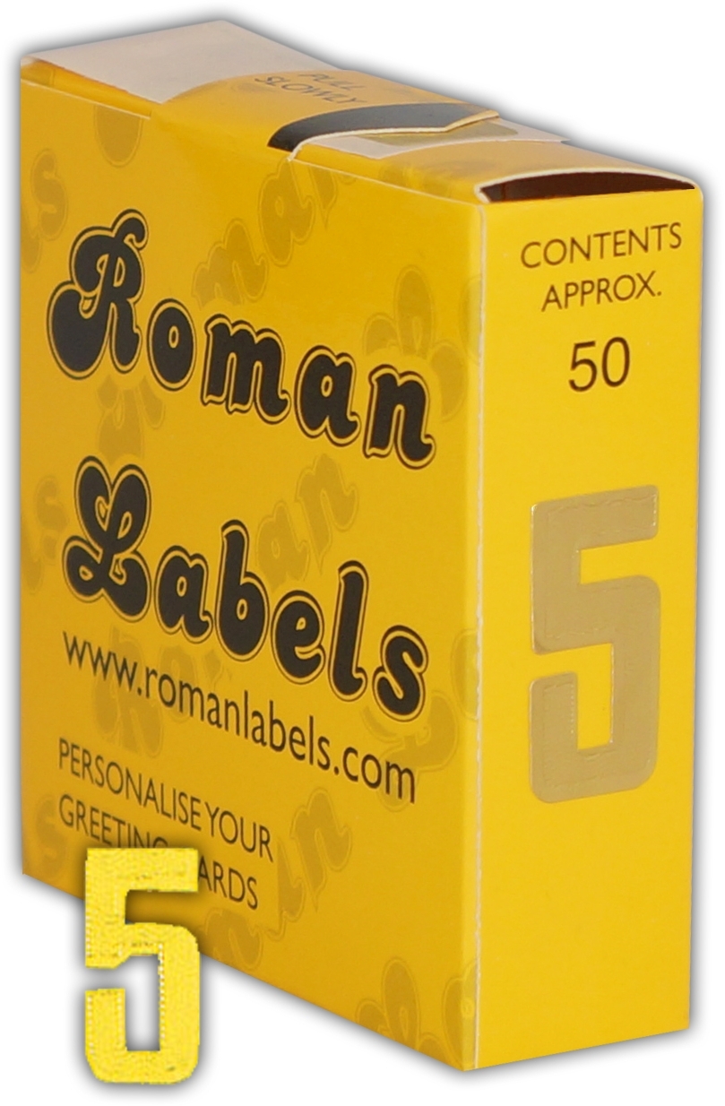 CARD NUMERALS,Gold No.5 [Packs Only]