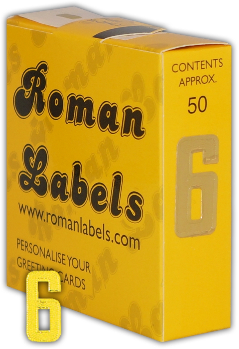 CARD NUMERALS,Gold No.6 or 9 [Packs Only]