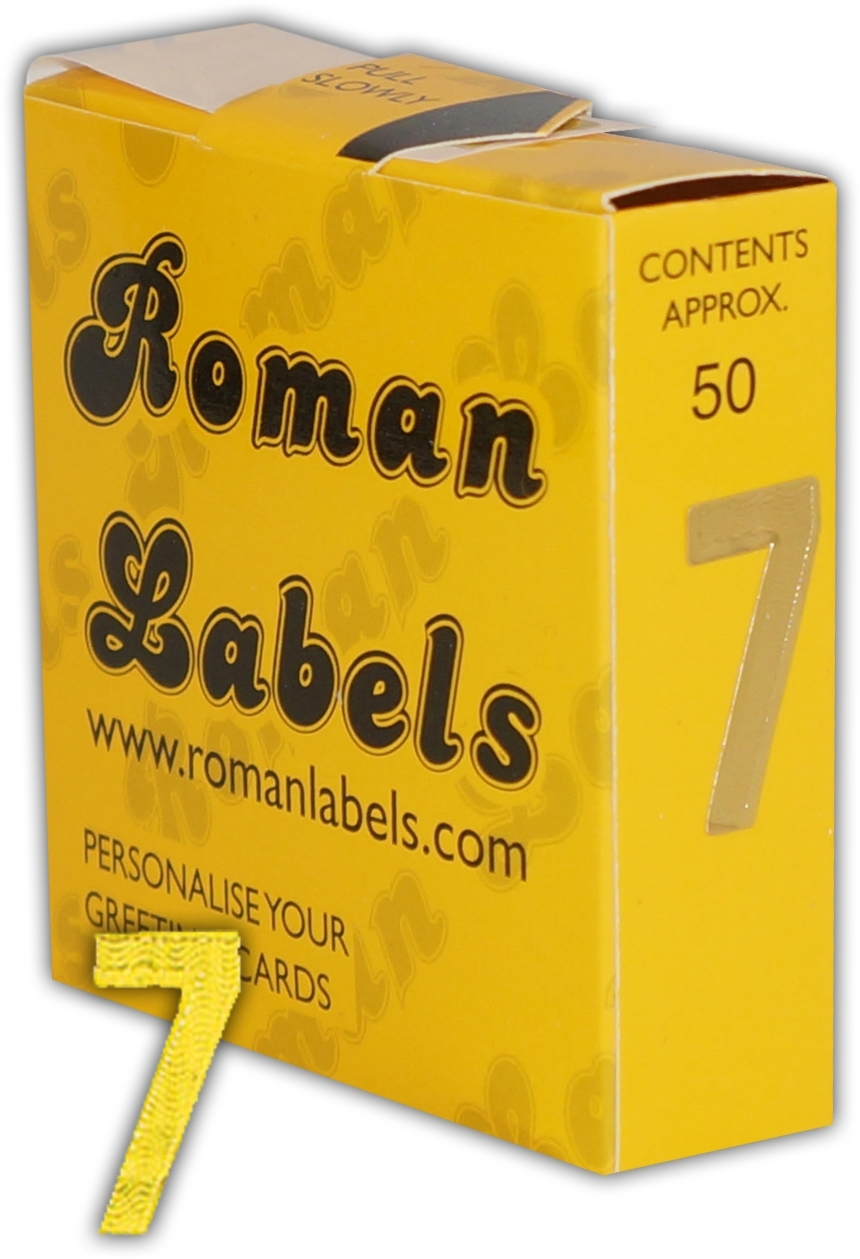 CARD NUMERALS,Gold No.7 [Packs Only]