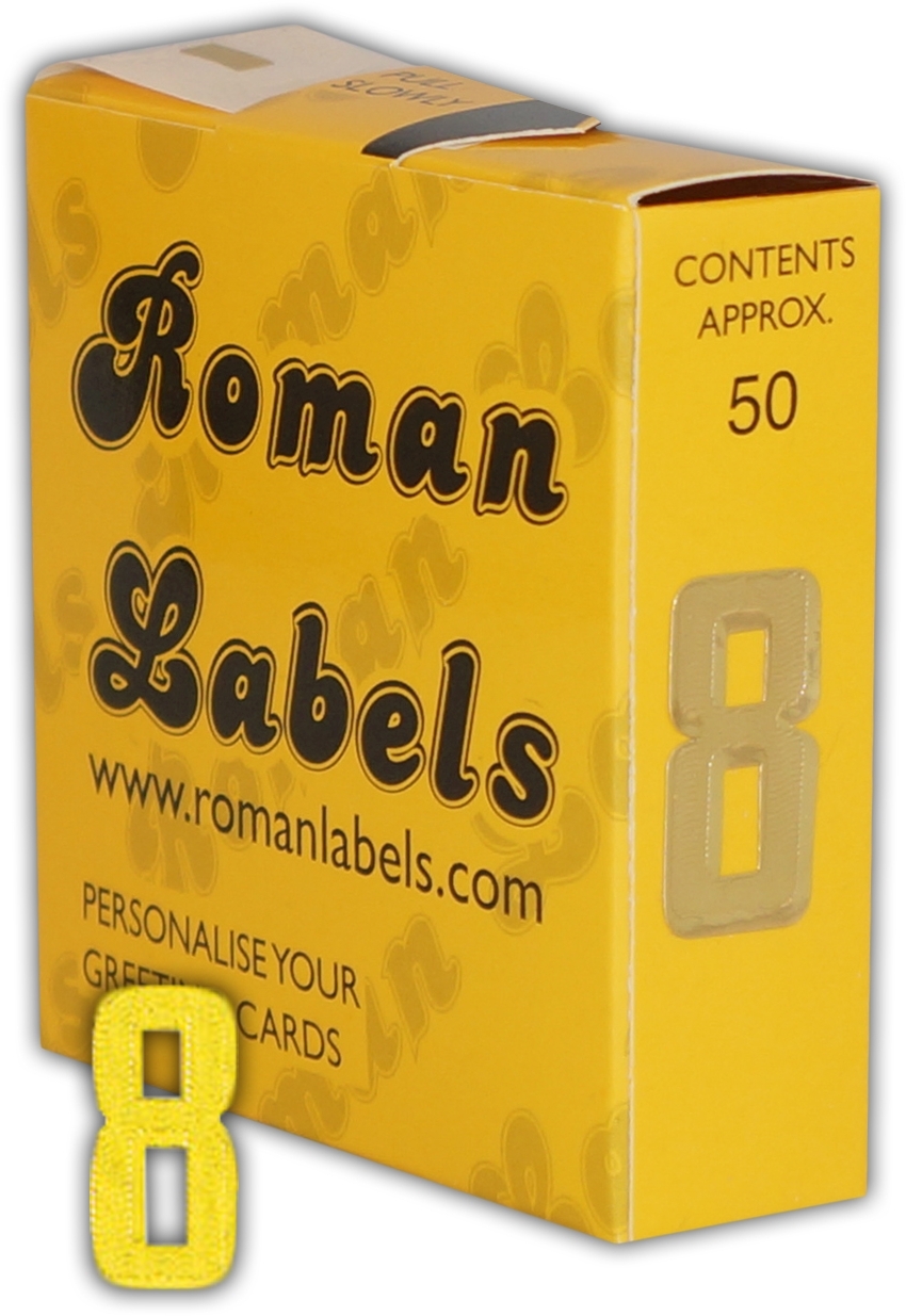 CARD NUMERALS,Gold No.8 [Packs Only]
