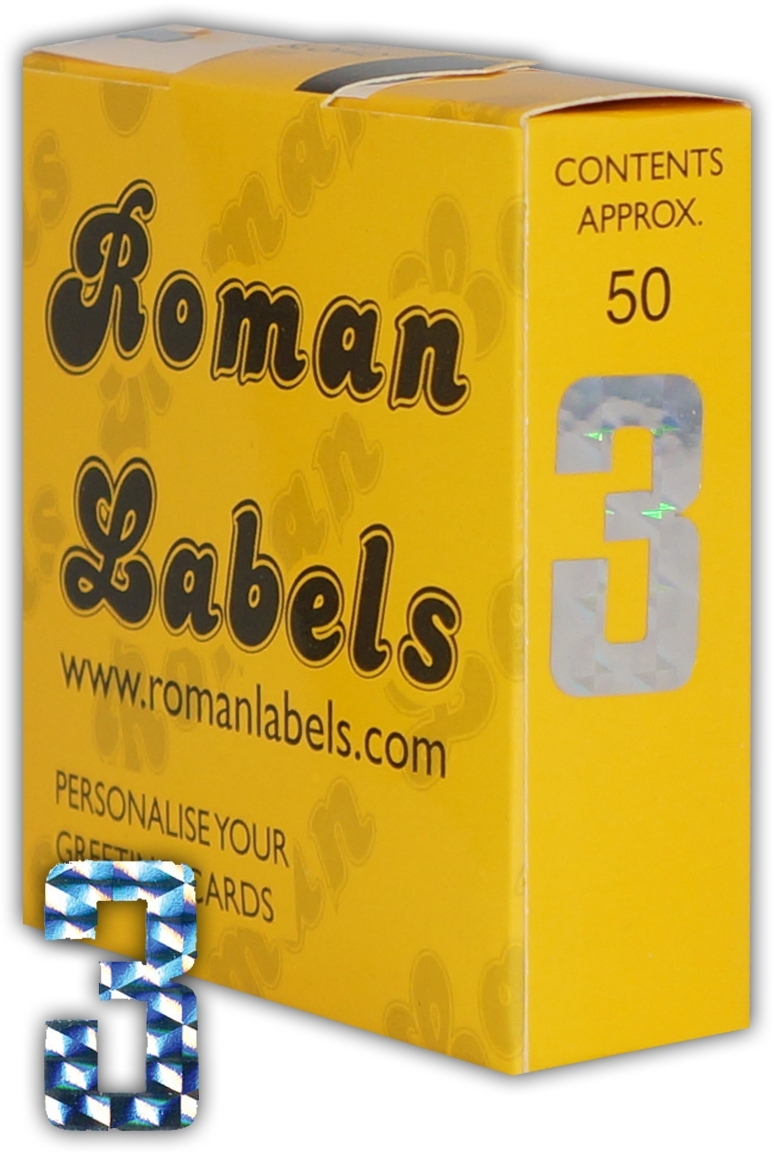 CARD NUMERALS,Holographic No.3 [Packs Only]
