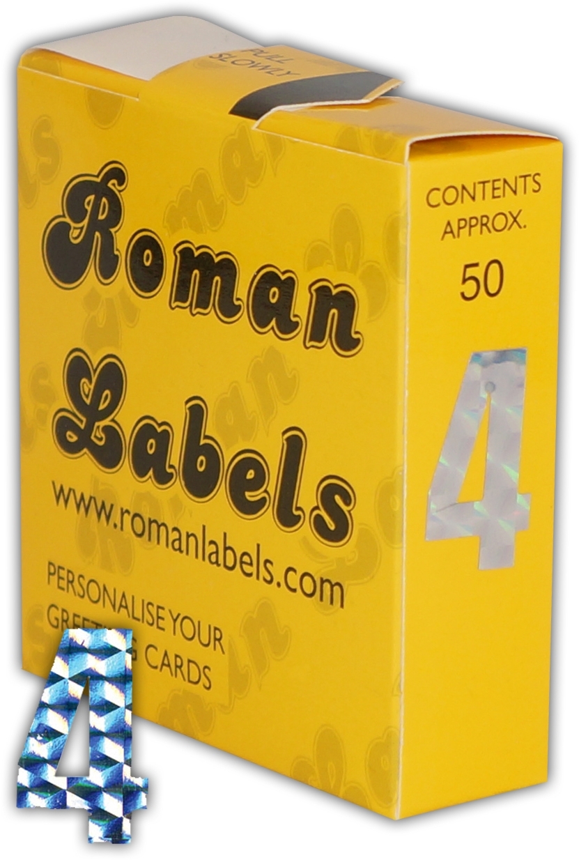 CARD NUMERALS,Holographic No.4 [Packs Only]