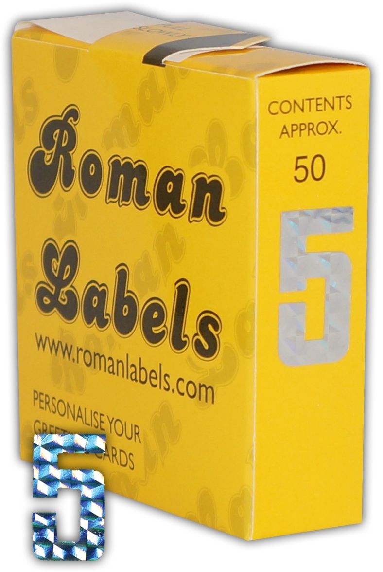 CARD NUMERALS,Holographic No.5 [Packs Only]