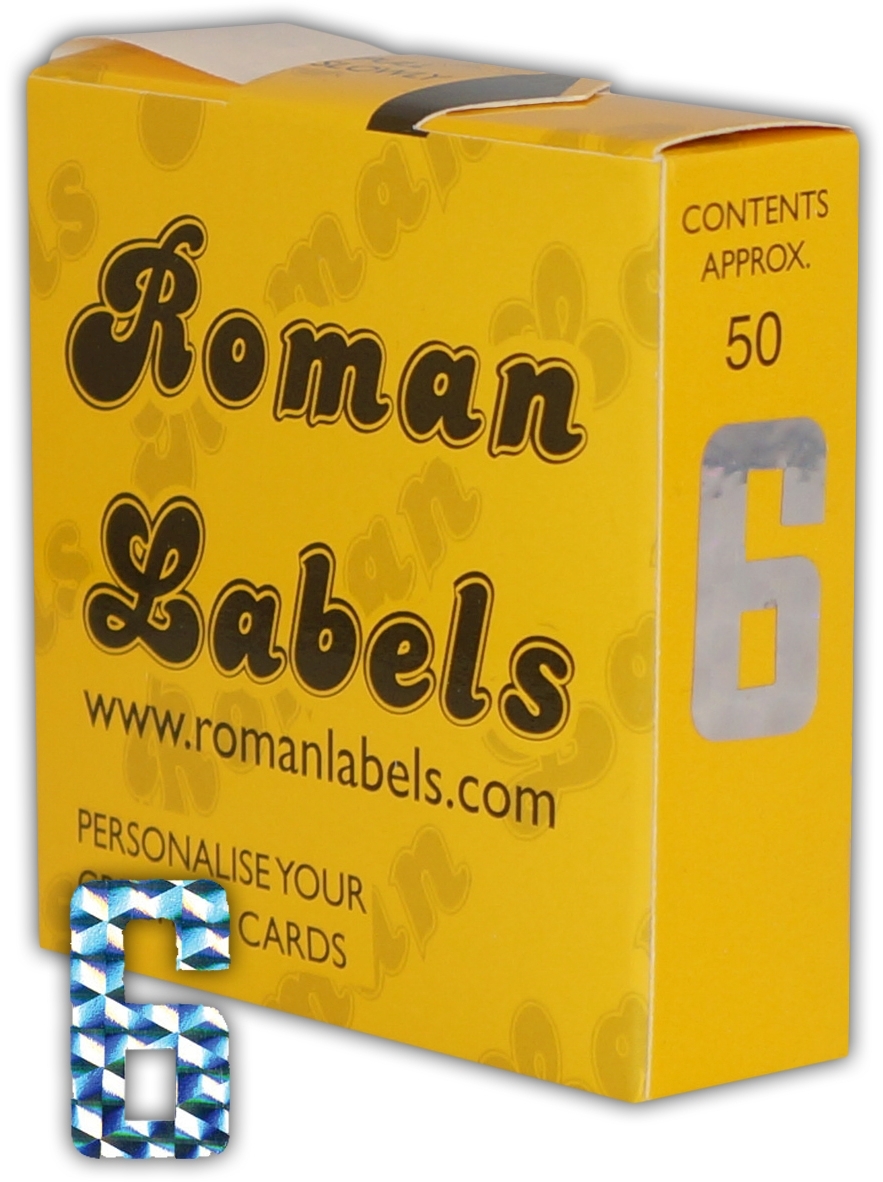 CARD NUMERALS,Holographic No. 6 or 9 [Packs Only]