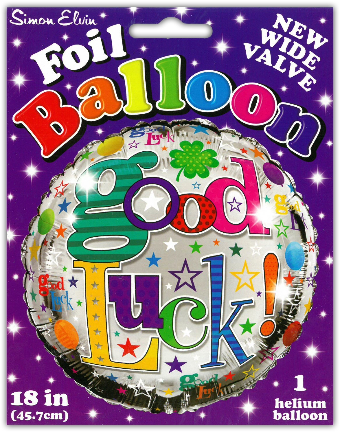 BALLOONS,Good Luck Unisex Helium Foil [Packs Only]
