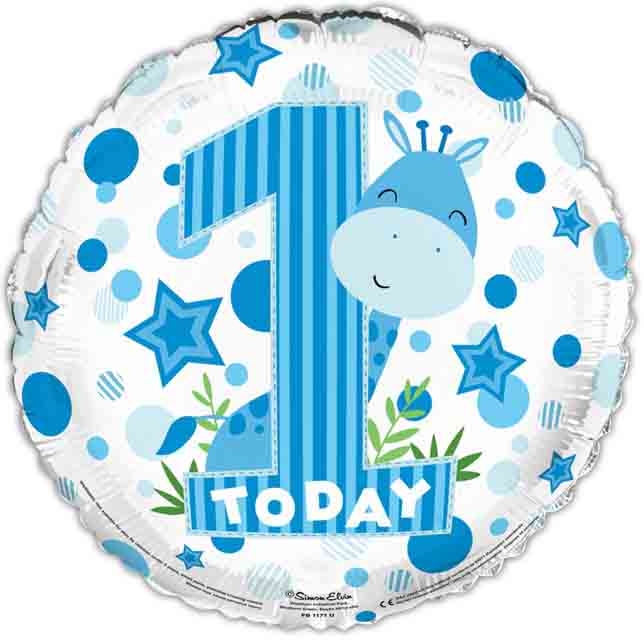 BALLOONS,Age 1 Boy Helium Foil [Packs Only]