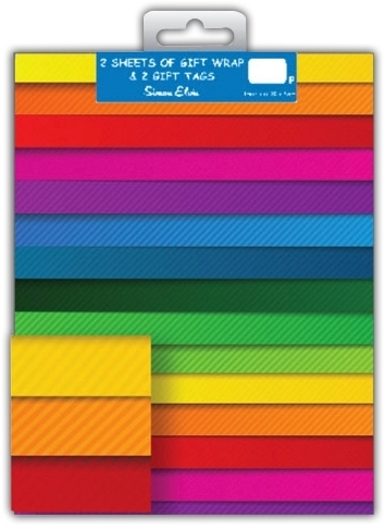 GIFT WRAP PACKETS,Bright Stripes H/pk [Packs Only]