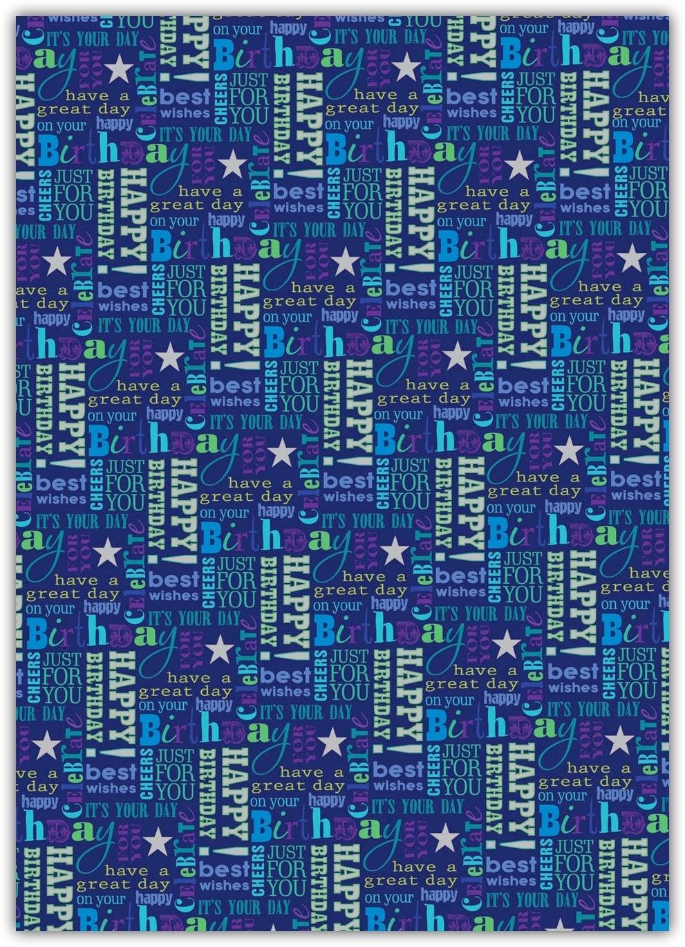 GIFT WRAP,Happy Birthday Text [Packs Only]