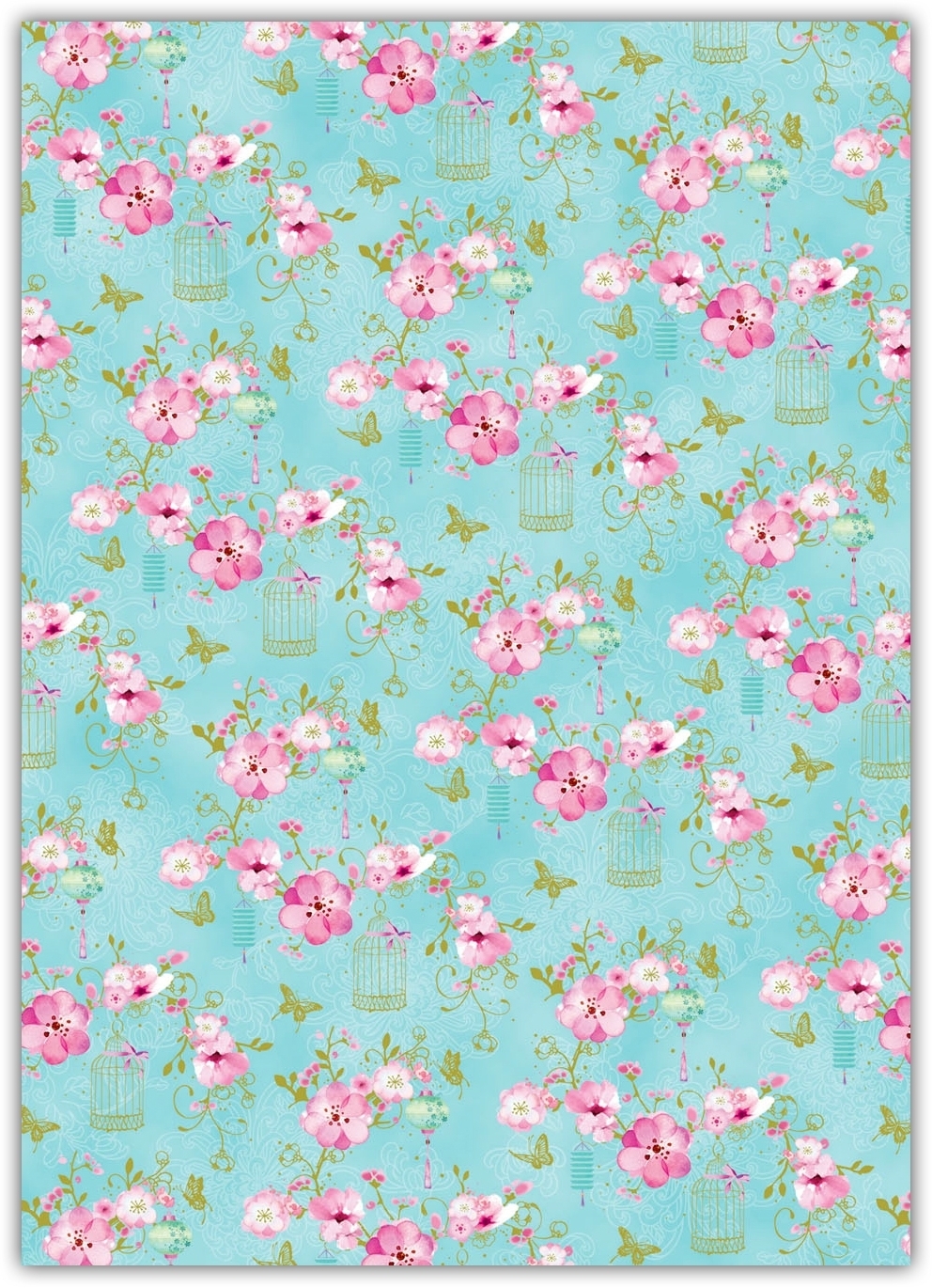 GIFT WRAP,Floral Bird Cage [Packs Only]