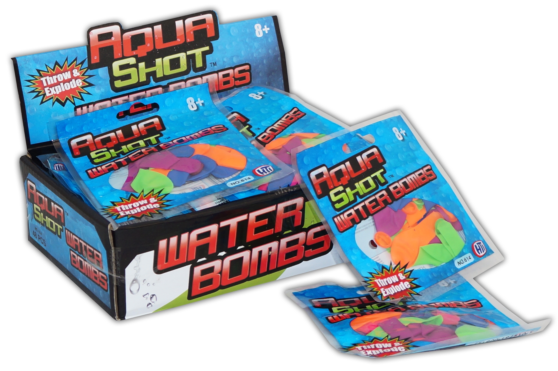 WATER BALLOON BOMBS,20`s H/pk CDU [Packs Only]
