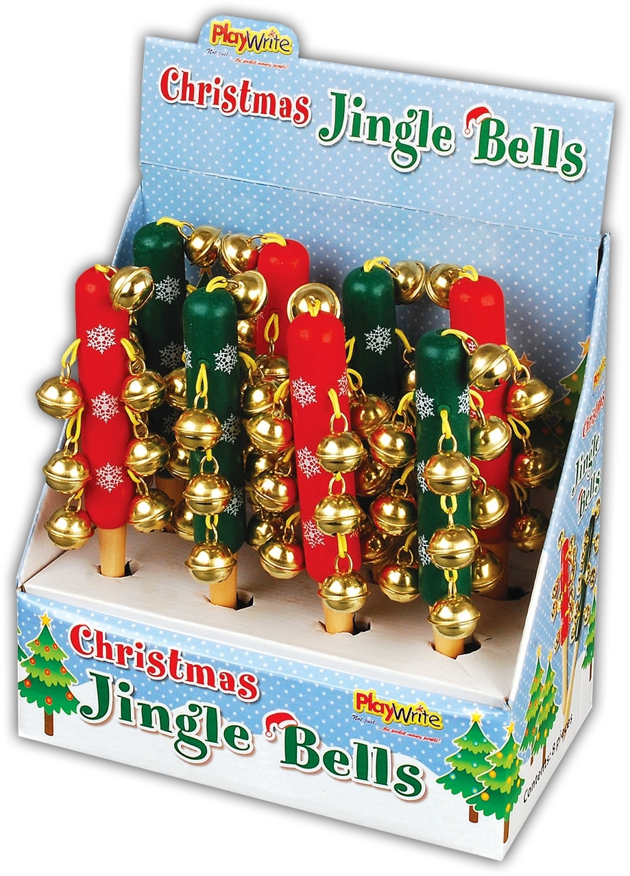 JINGLE STICKS,Snowflake Handle with Gold Bells 21cm CDU [Splittable]