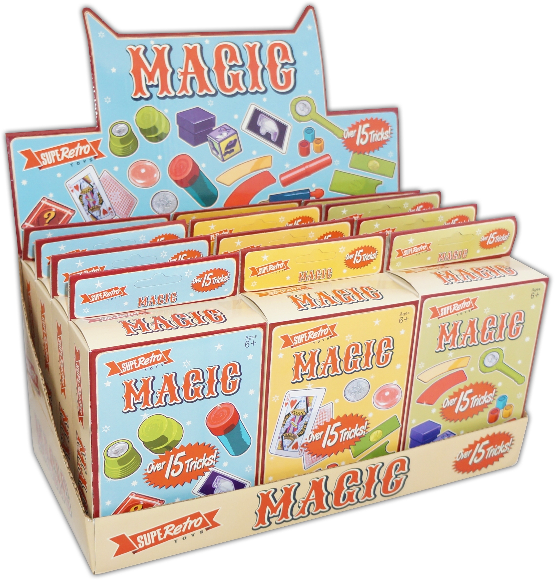 MAGIC TRICKS, SUPERETRO 15`s I/Bxd 3 Asst,in CDU [Packs Only]