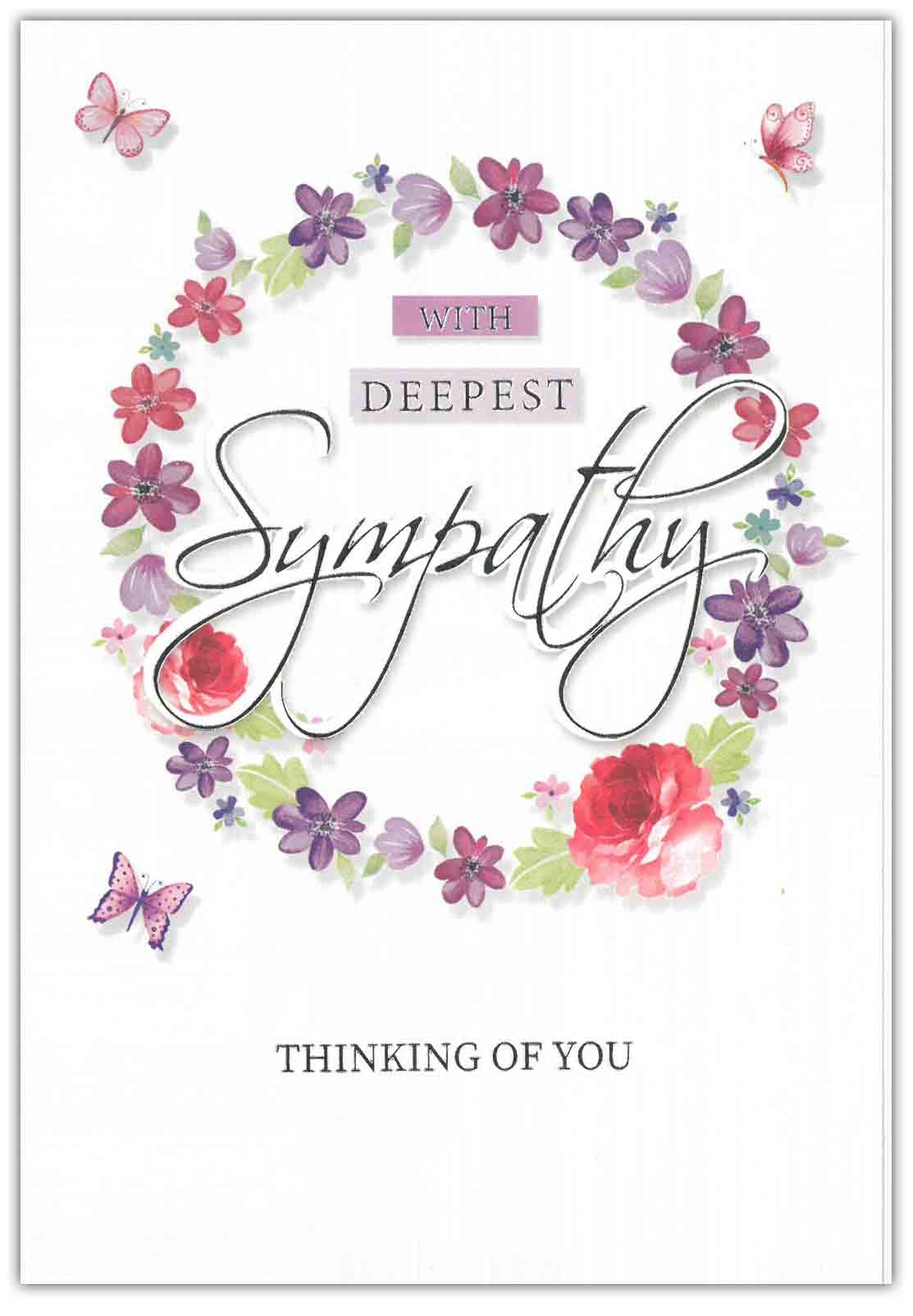 SYMPATHY CARDS,6`s Floral Butterflies