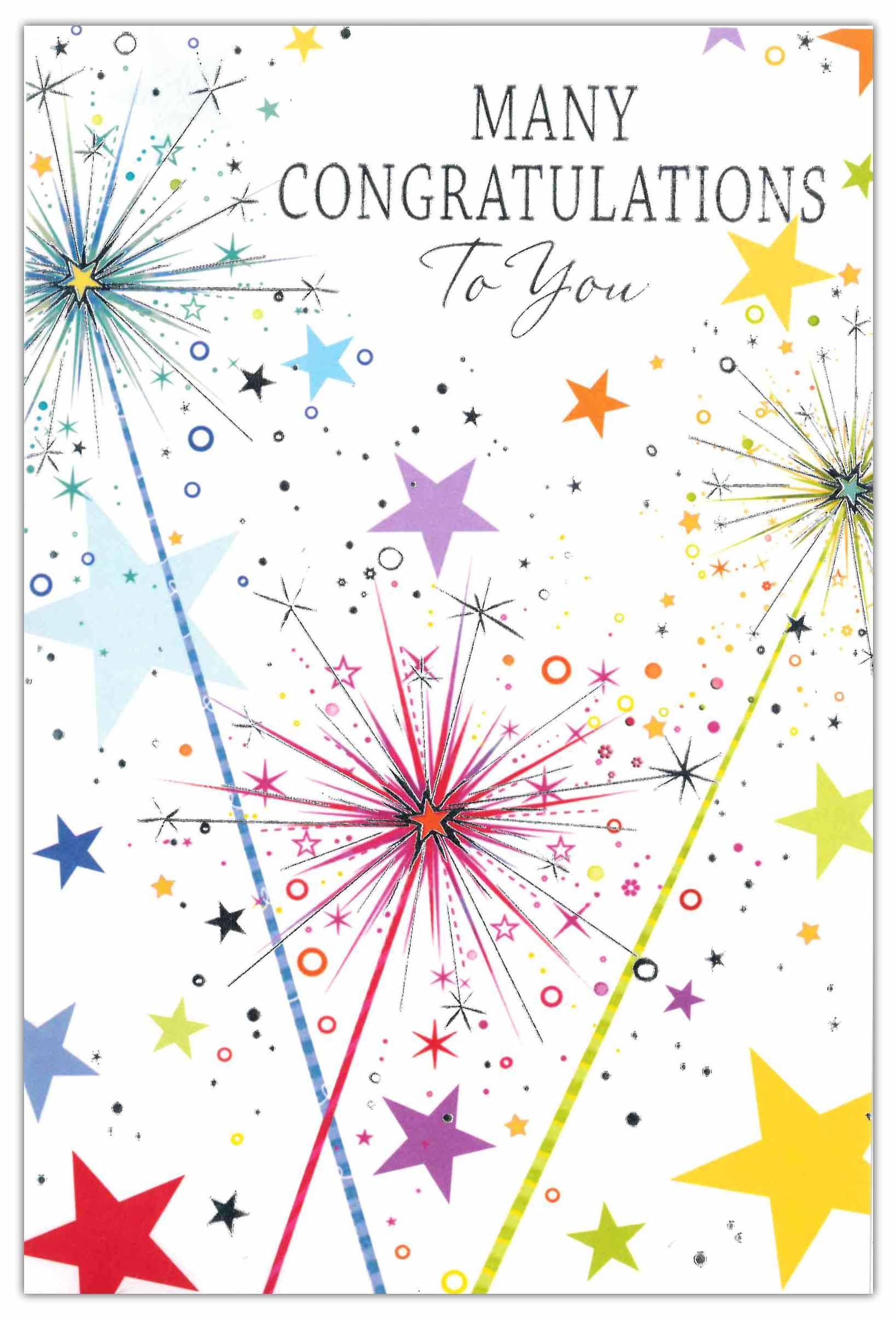 CONGRATULATIONS CARDS,6`s Starbursts