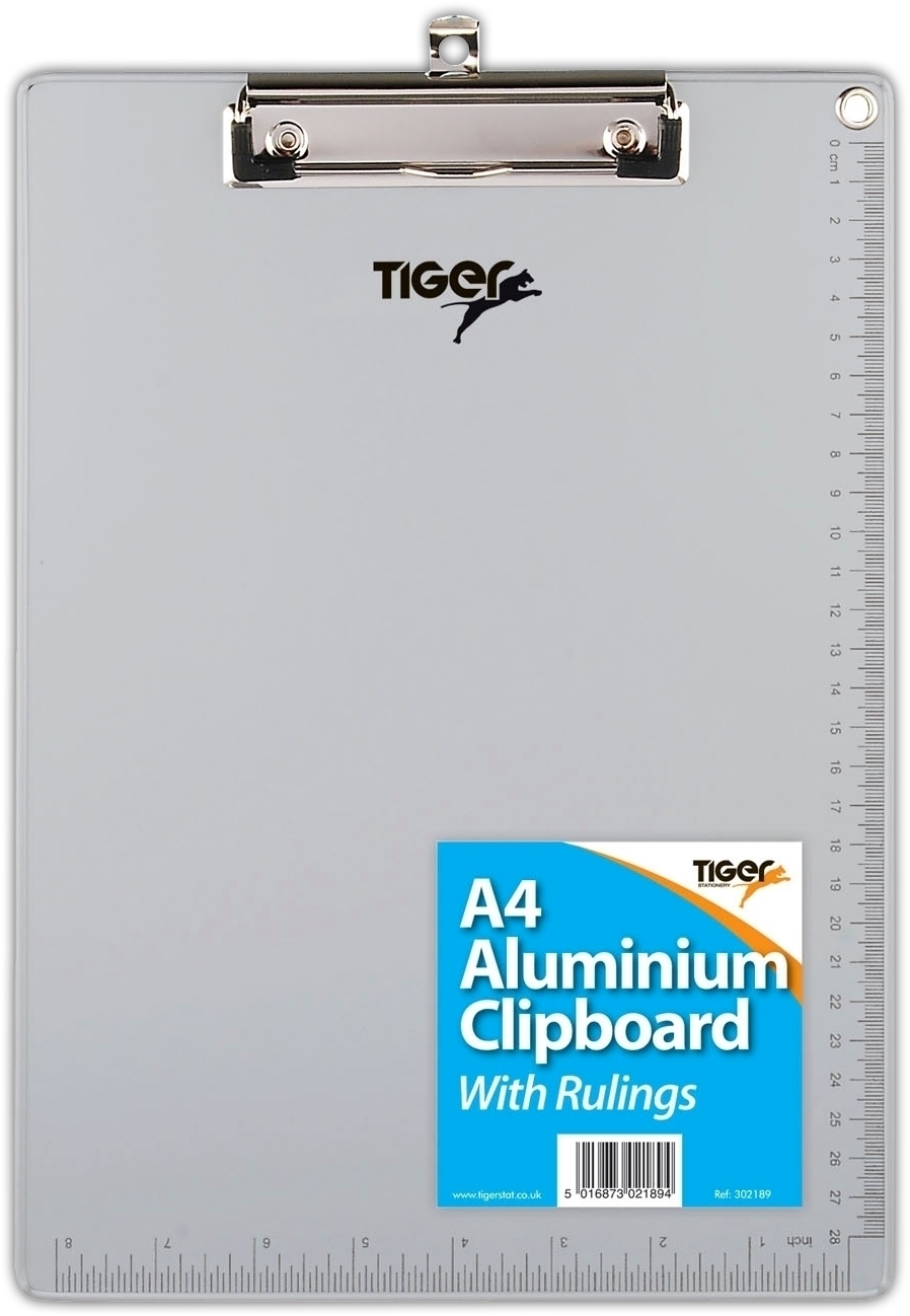 CLIPBOARD,Aluminium A4 With Rulings (Tiger) [Splittable]