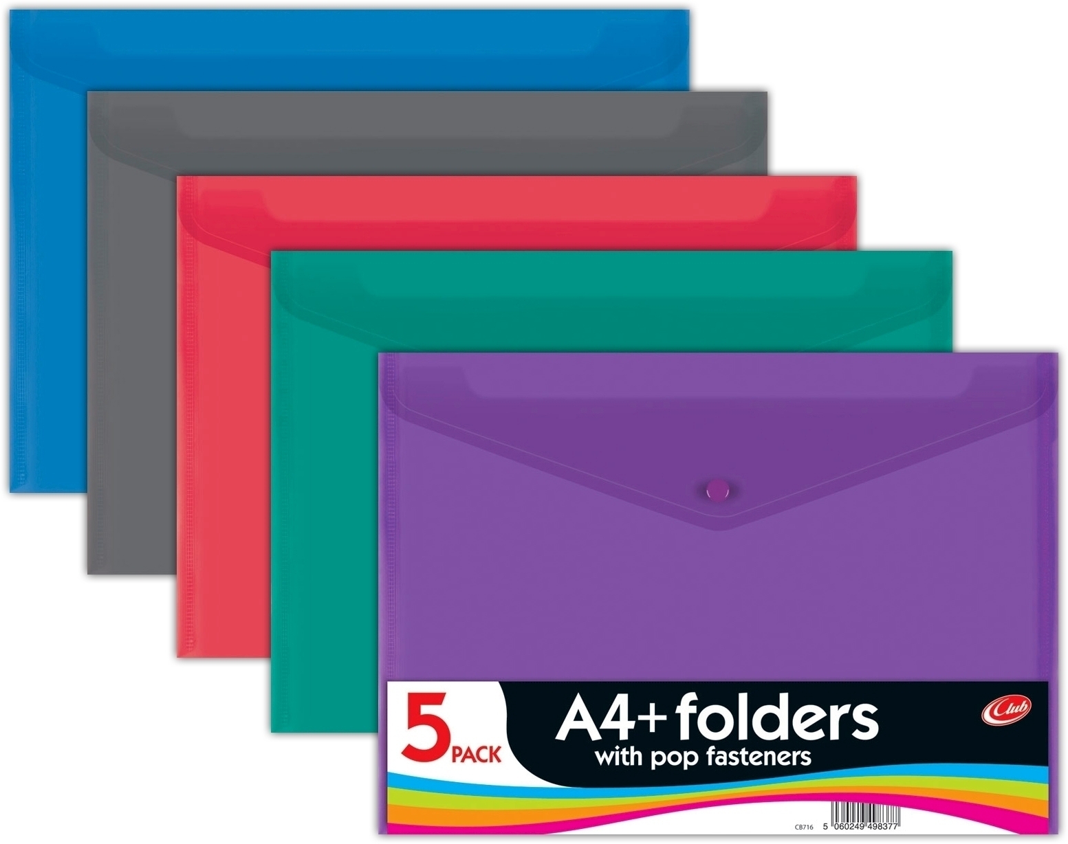 WALLET,Stud 5`s A4 Assorted Colours. CB716 [Splittable]