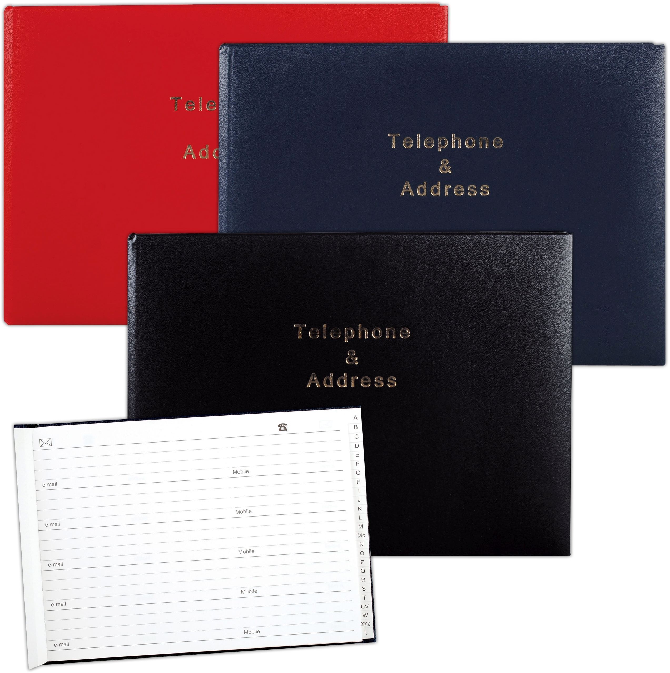 ADDRESS/TELEPHONE BOOK,Desk Landscape 215x157mm [Splittable]