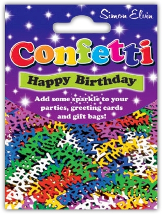 CONFETTI,Table Foil Happy Birthday Multi H/pk [Packs Only]