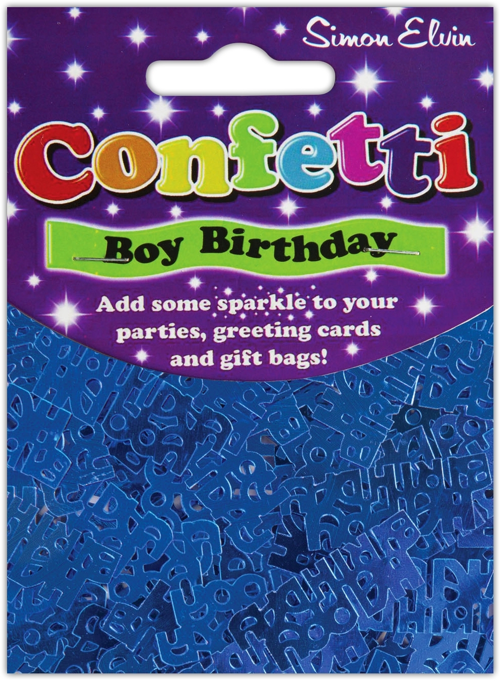 CONFETTI,Table Foil Happy Birthday Blue Mix H/pk [Packs Only]