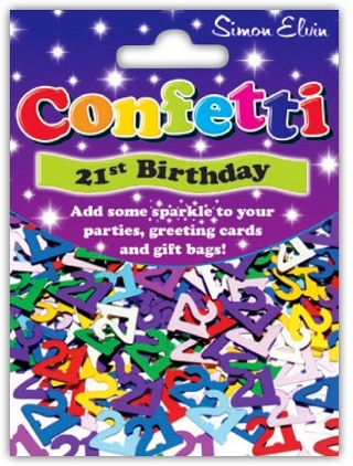 CONFETTI,Table Foil 21st H/pk [Packs Only]