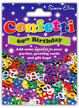 CONFETTI,Table Foil 60th H/pk [Packs Only]