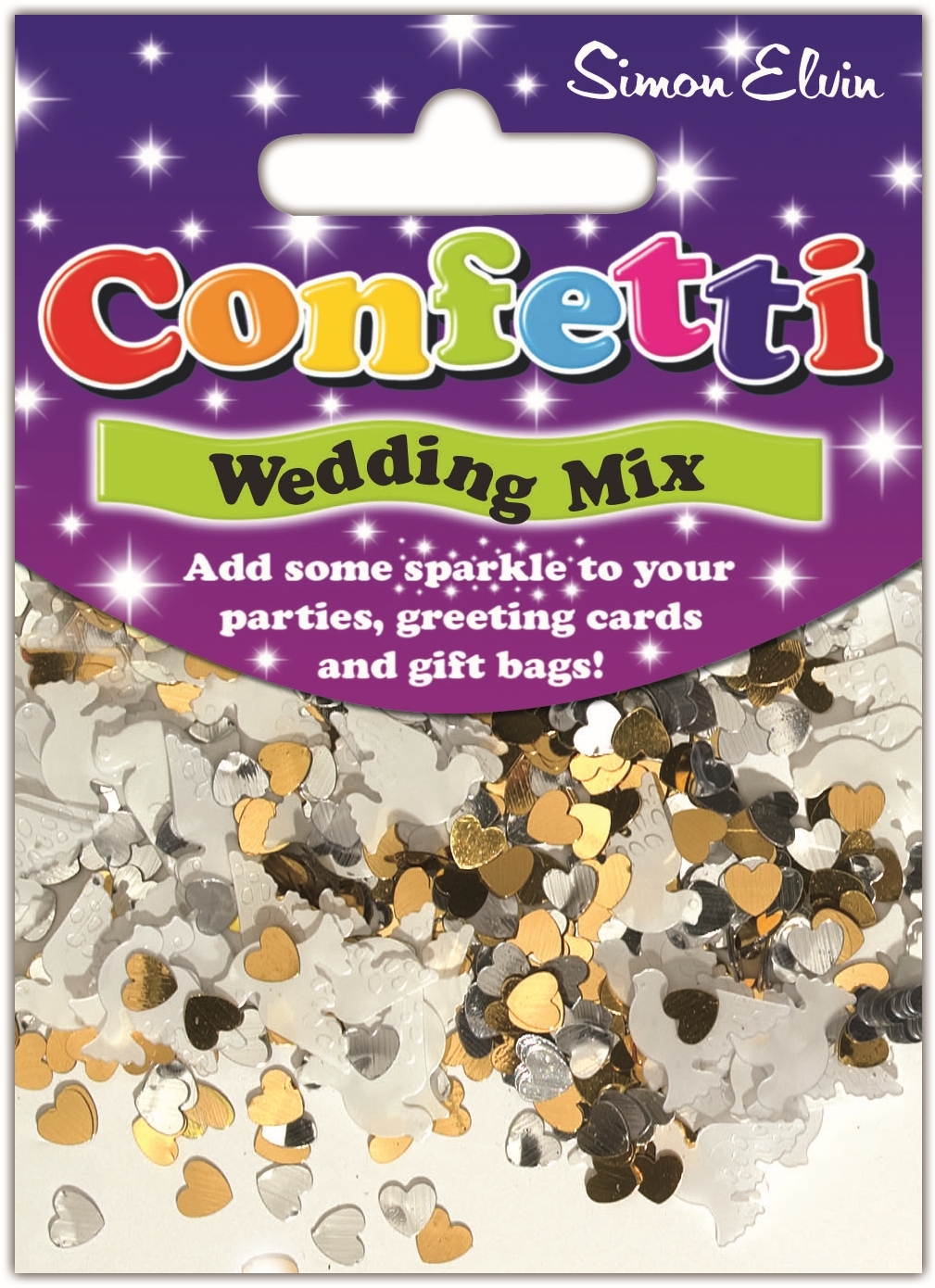 CONFETTI,Table Foil Wedding Mix H/pk [Packs Only]
